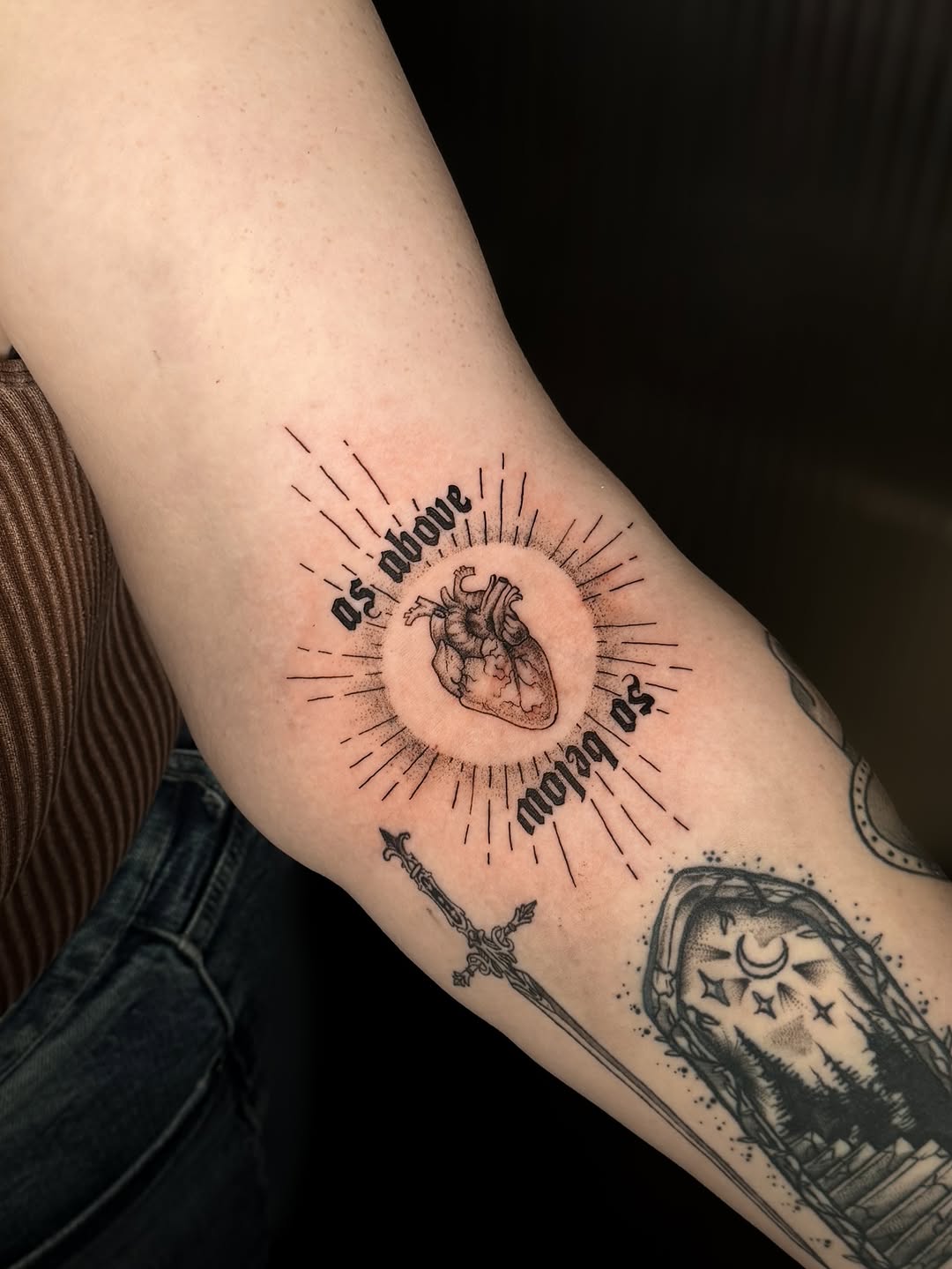 Tattoo by @tatbykam — black_and_grey, lettering_script