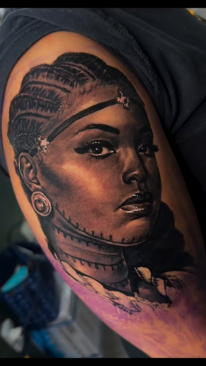 Tattoo by @obsidianinkstudio — realism, black_and_grey