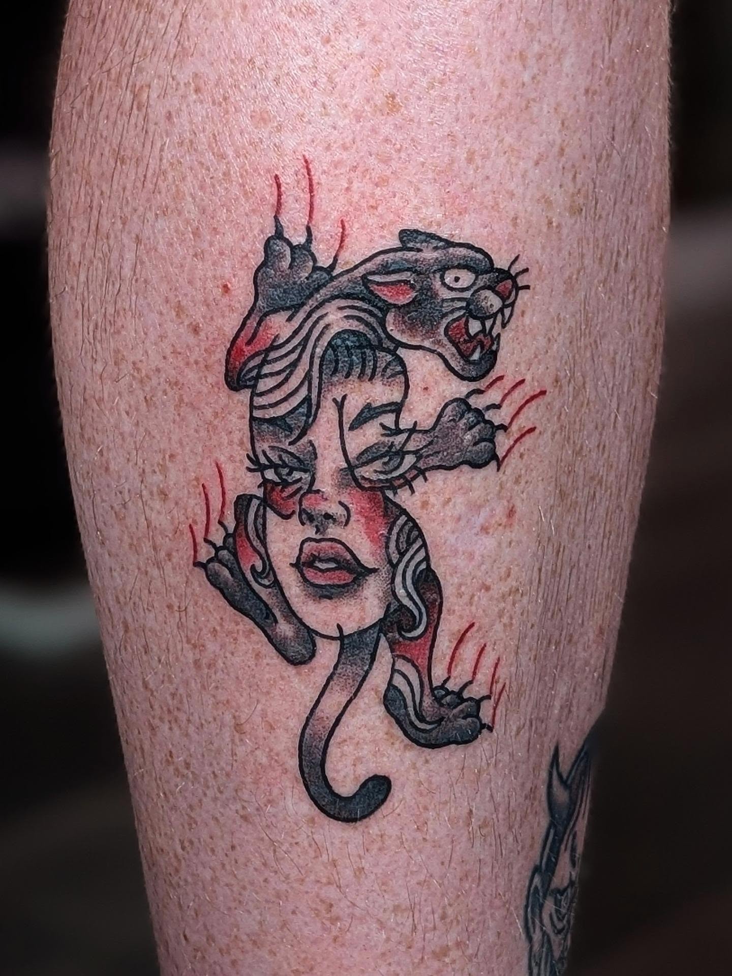 Tattoo by @elise_inks — american_traditional, dotwork