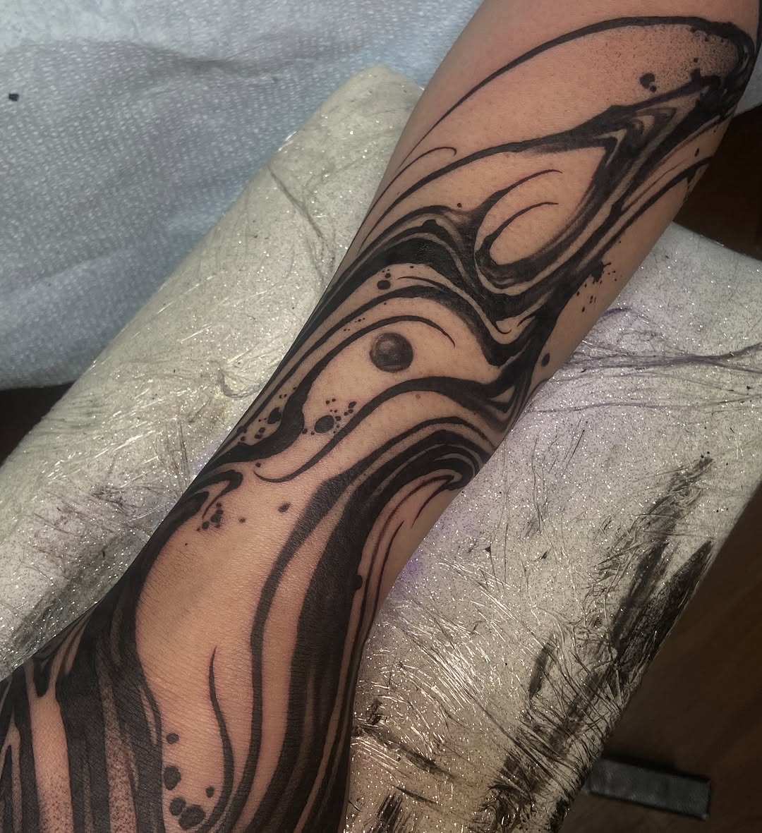 Tattoo by @baptism_black โ blackwork, ornamental