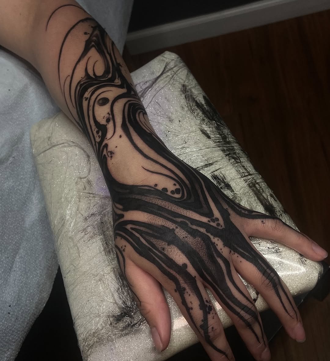 Tattoo by @baptism_black โ blackwork, ornamental