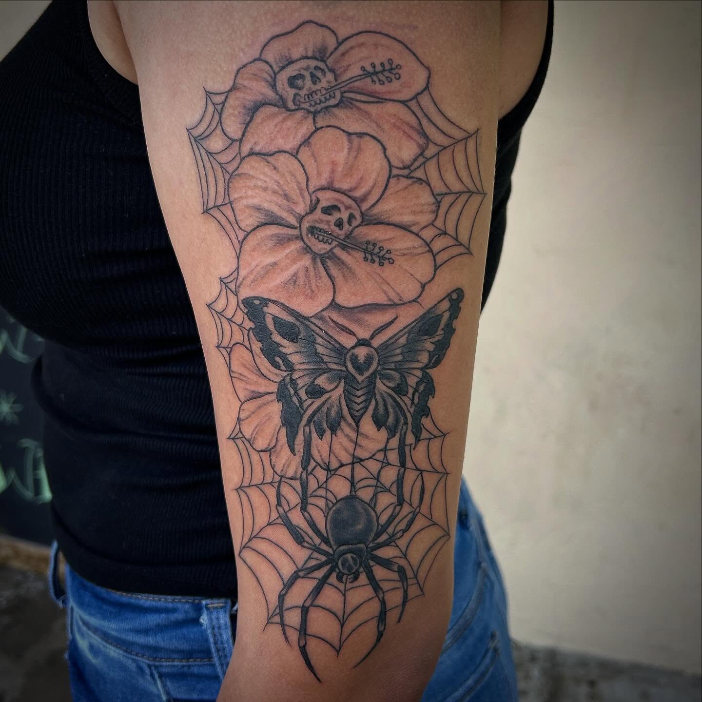 Tattoo by @lovedestroyer — black_and_grey, realism