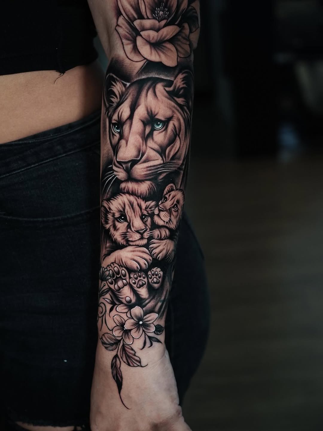 Tattoo by @gemmatattoooficiall — realism, black_and_grey