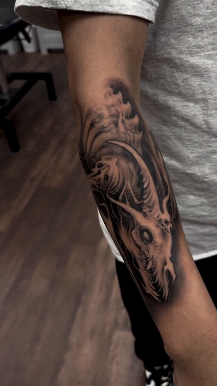 Dragon head dark realism tattoo by π΅ππππ π―πππππππ