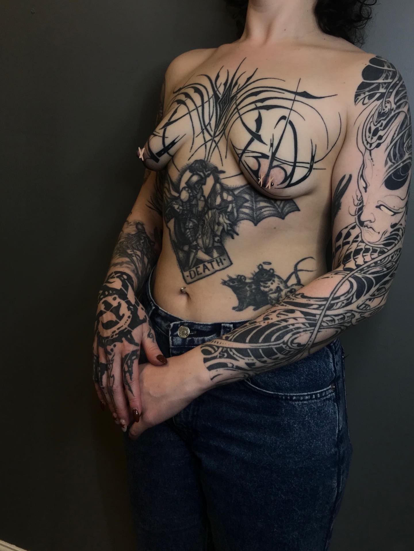 Tattoo by @khymmoon — black_and_grey