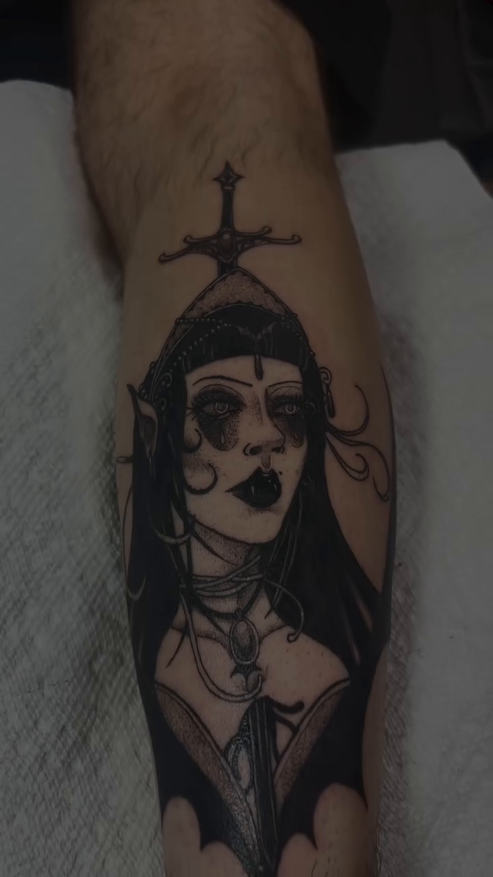 Tattoo by @inkkate_ — dark_realism, black_and_grey