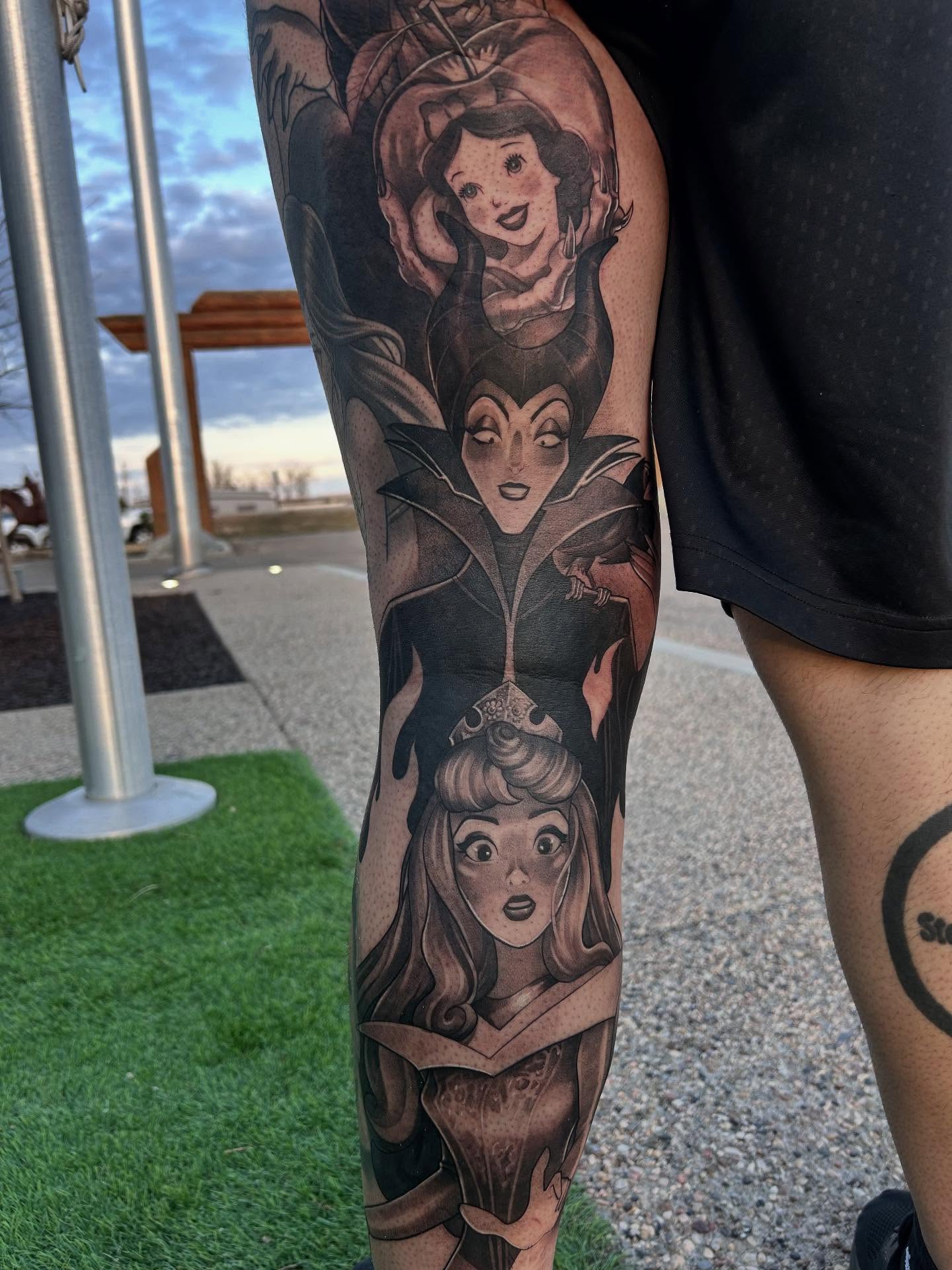Disney princesses realism tattoo on the forearm by Ruben