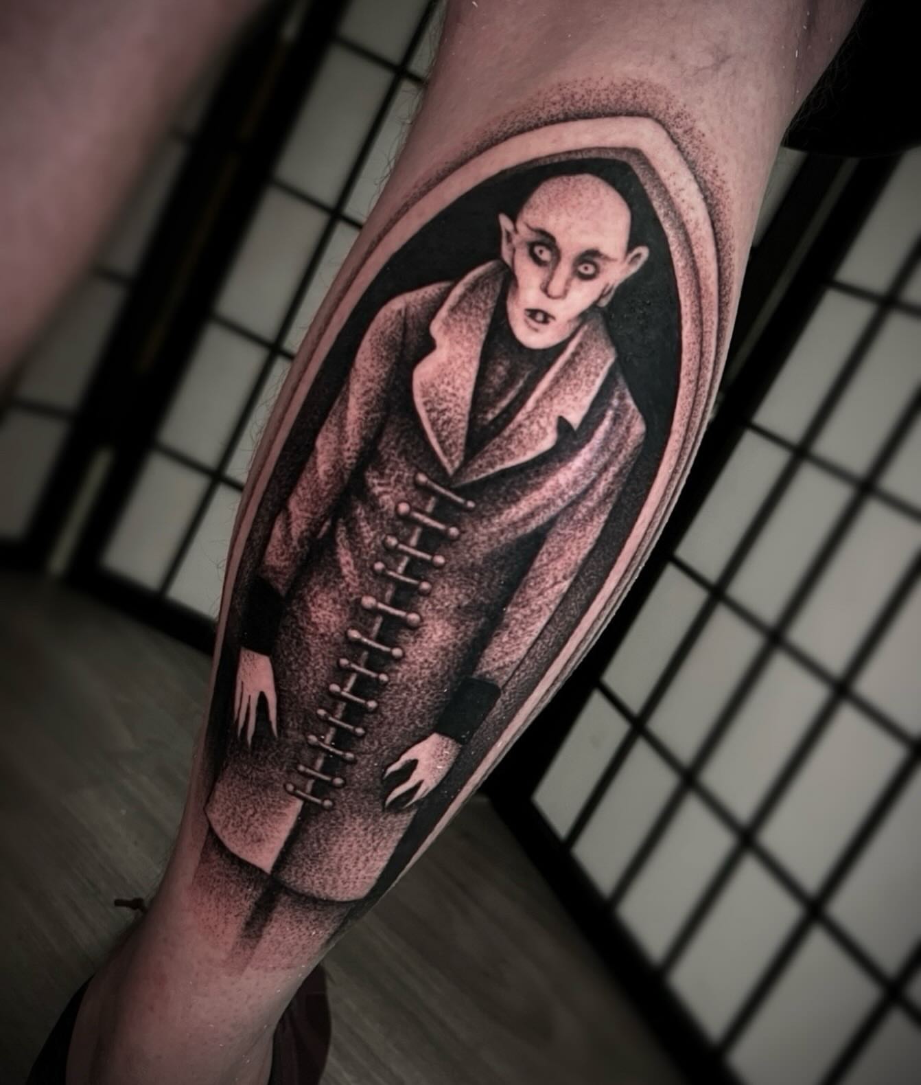 Vampire dotwork tattoo on the forearm by π·ππ πππππ π·οΈ