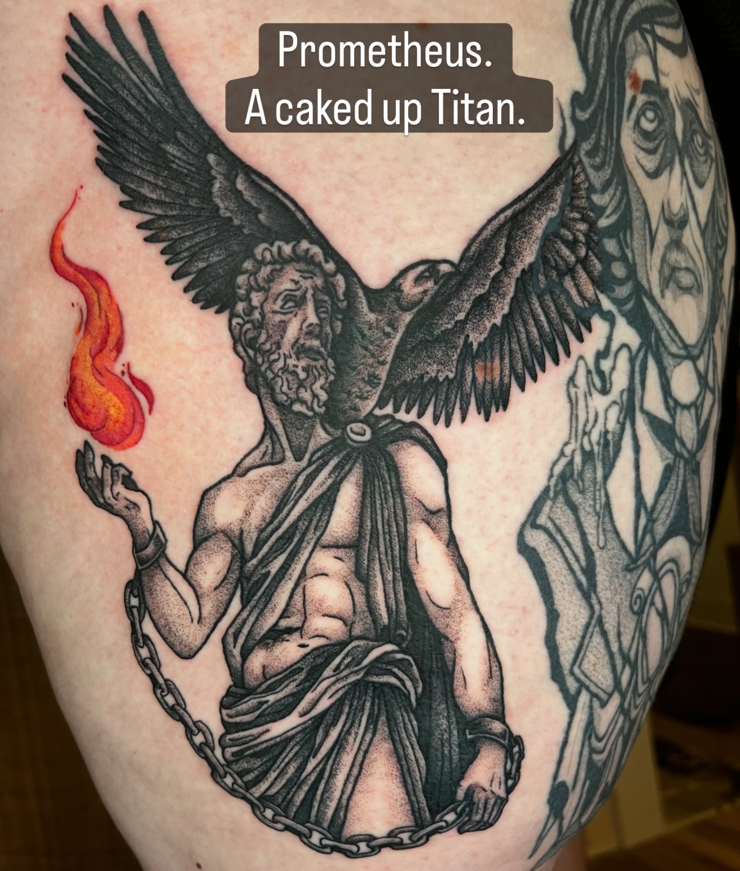 Tattoo by @thepinklady.tattoos — black_and_grey