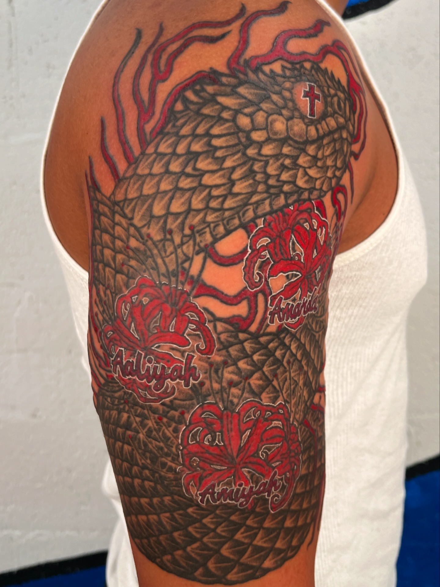 Tattoo by @chicom4l — japanese_irezumi, realism