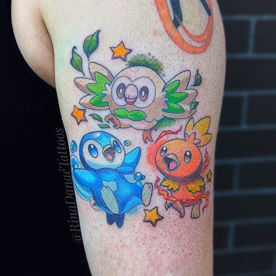Tattoo by @rinadanae_tattoos — anime, new_school