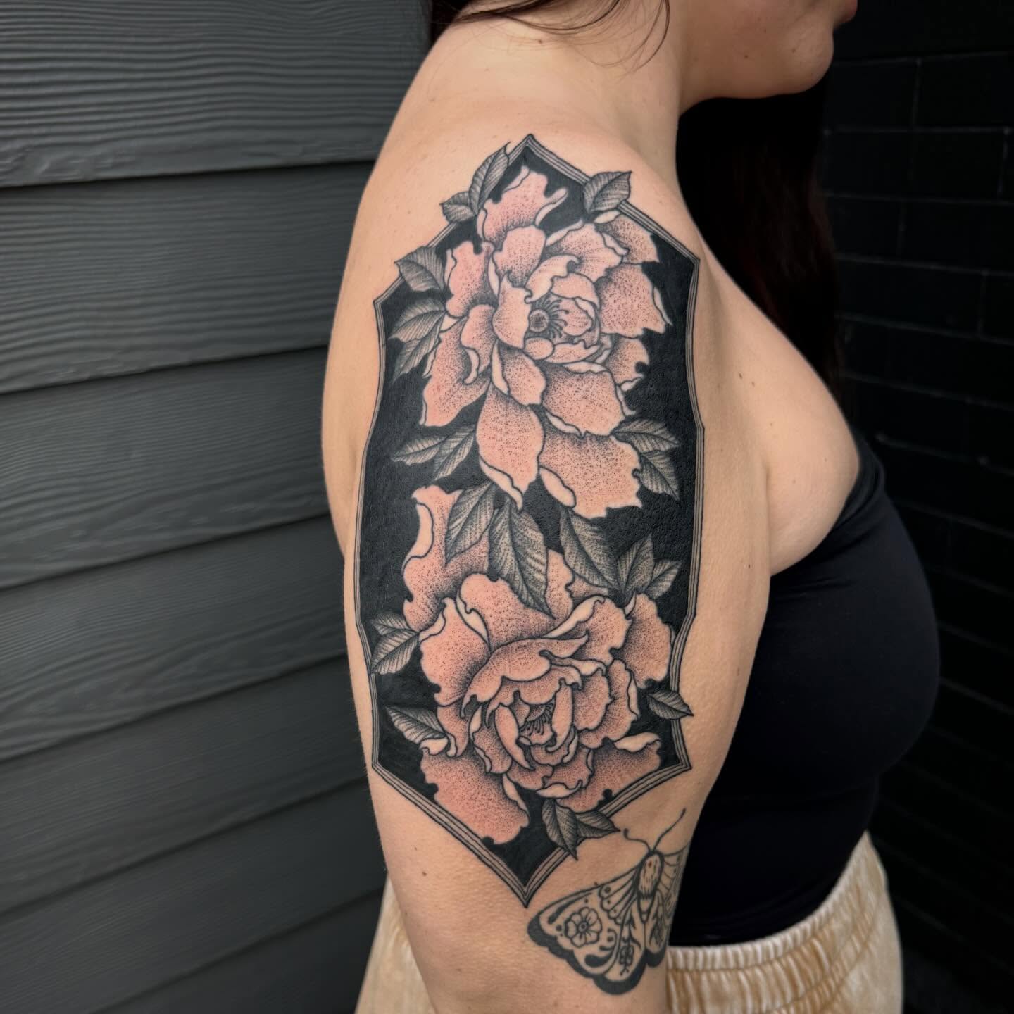 Tattoo by @the_chaotic_ginger — american_traditional, dotwork