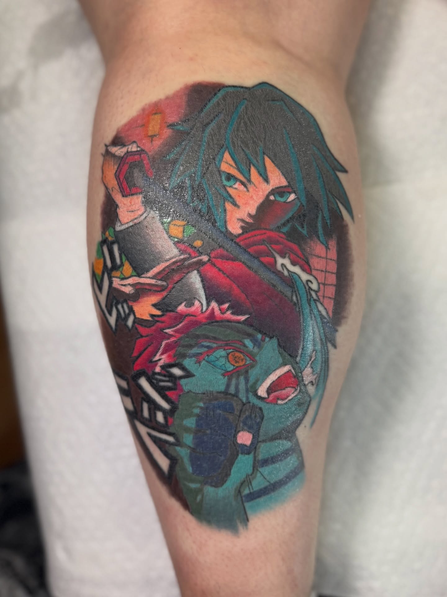 Tattoo by @benmckeetattoo — anime, dotwork