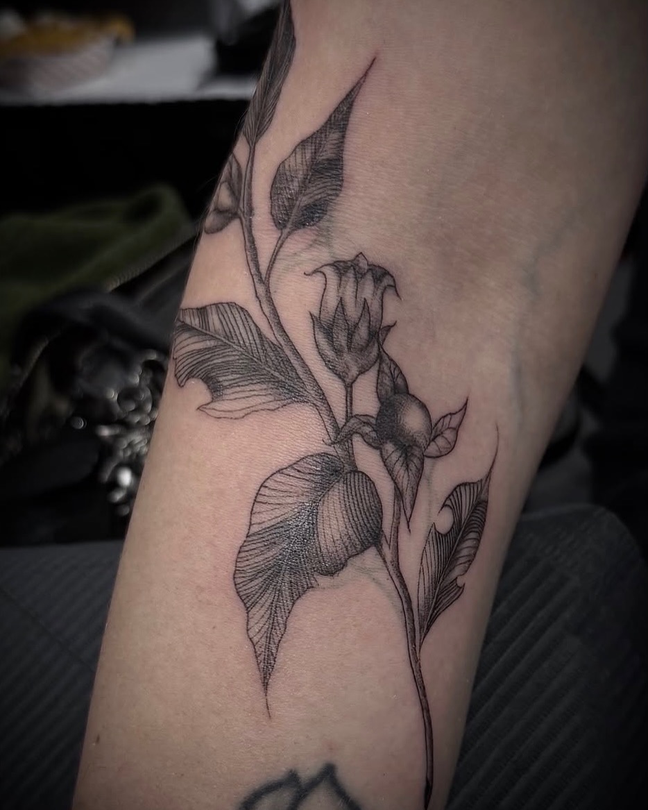 Tattoo by @that.lil.gothgirl — black_and_grey