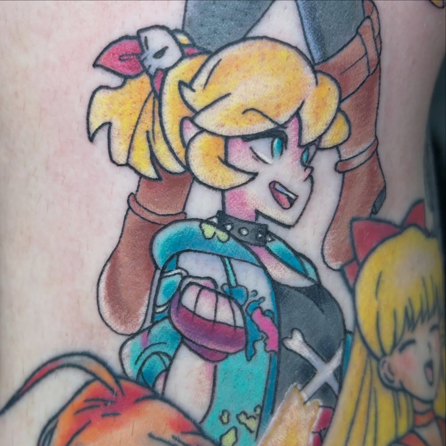 Anime character anime tattoo on the forearm by Princess Hannie