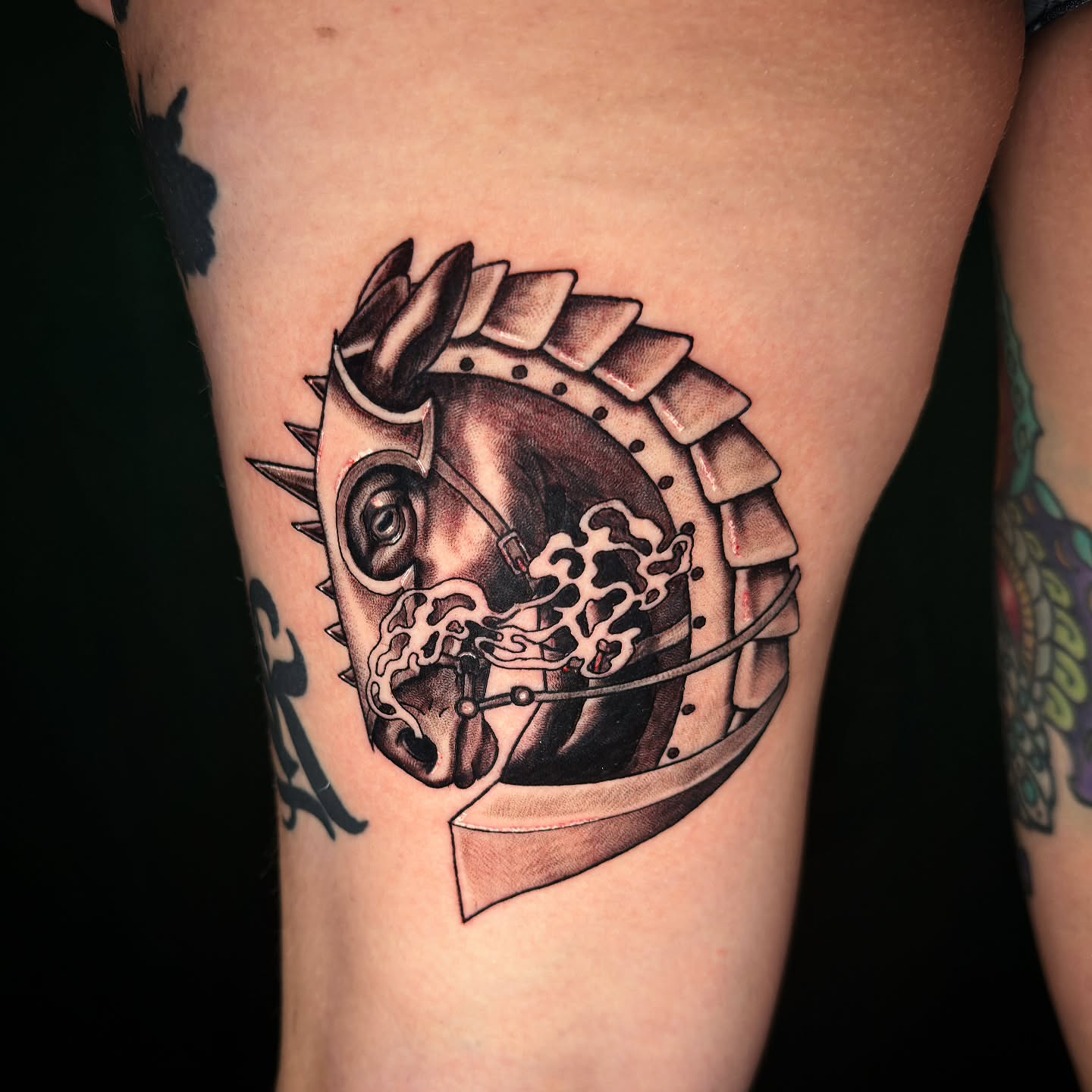 Tattoo by @bongobodyart — black_and_grey