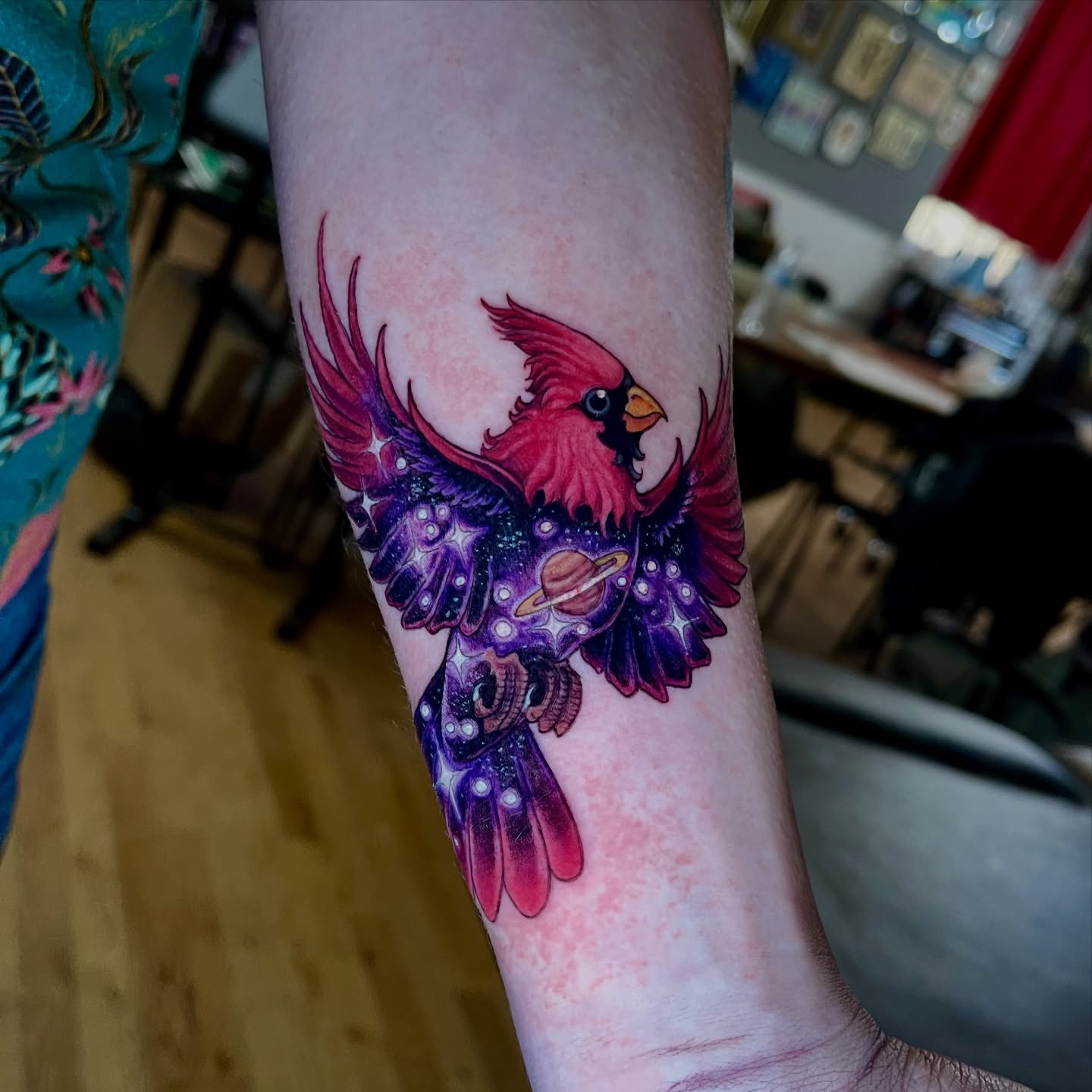 Tattoo by @space.paranoid — dotwork, surrealism