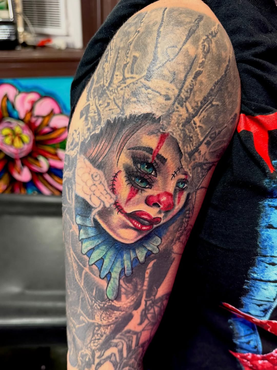 Tattoo by @barbedwireinktattoos — realism, dark_realism