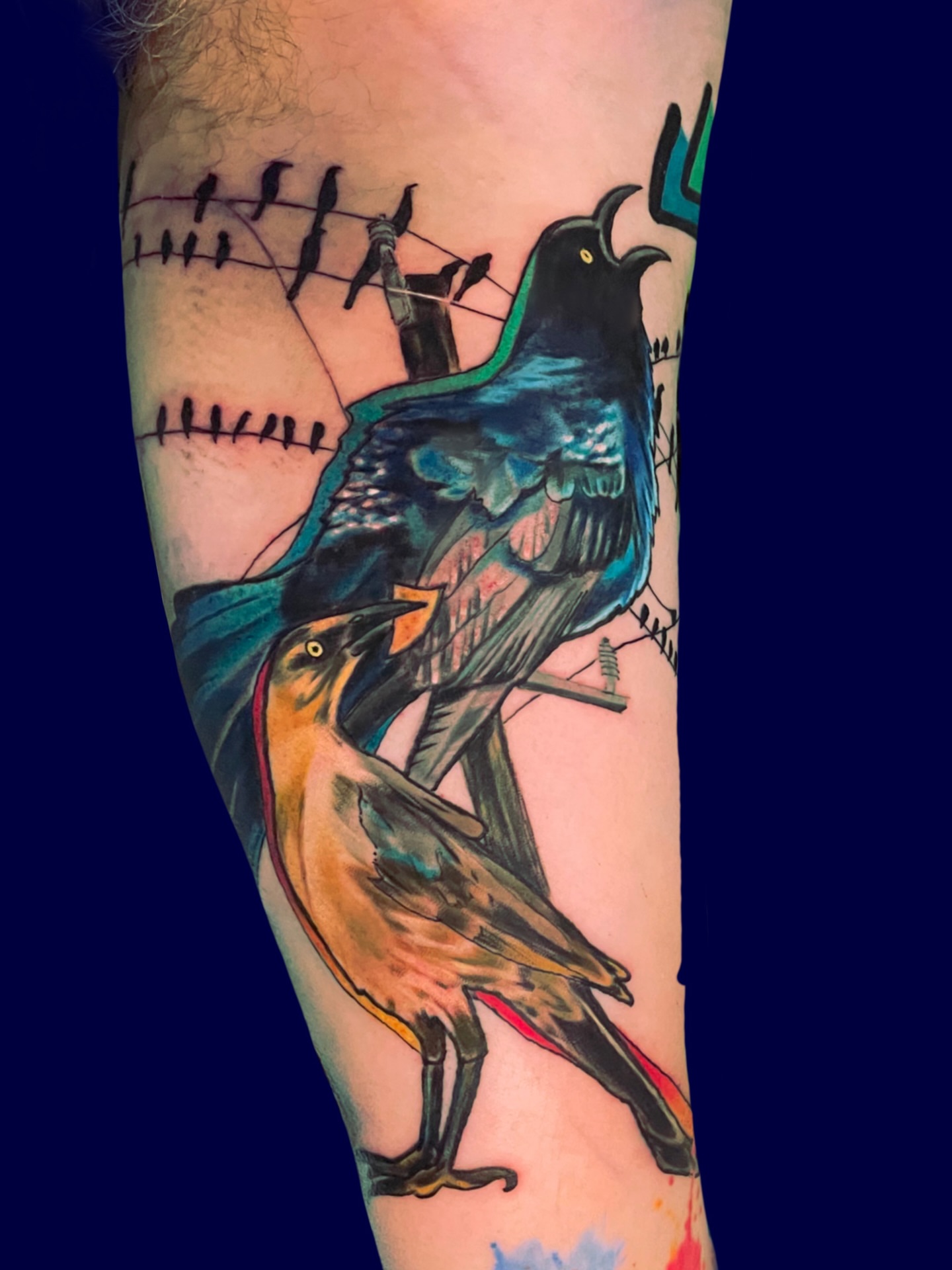 Tattoo by @graphicward — american_traditional, dotwork