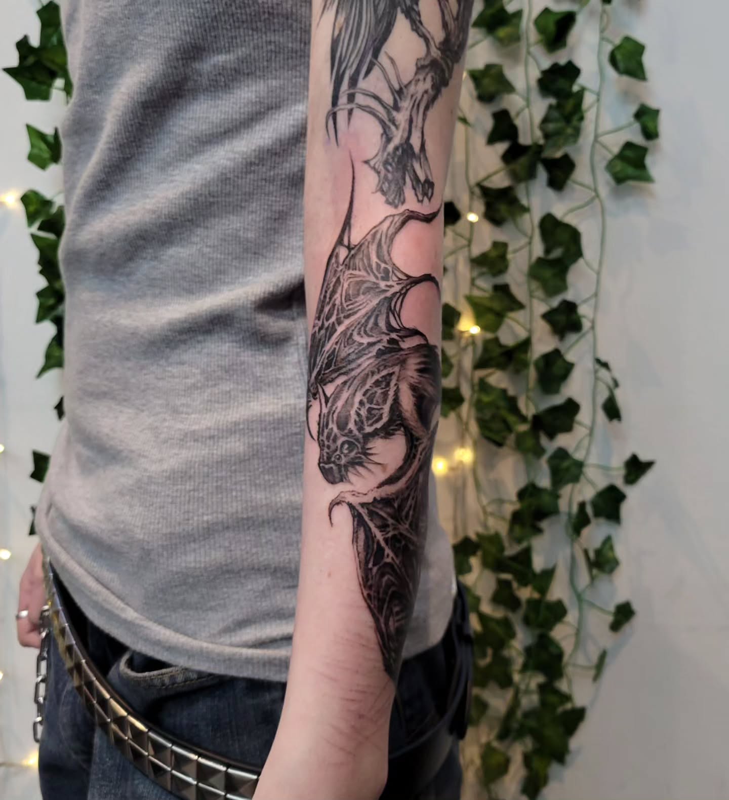 Dragon realism tattoo on the forearm by Uku Tattoos, Cambridge, England