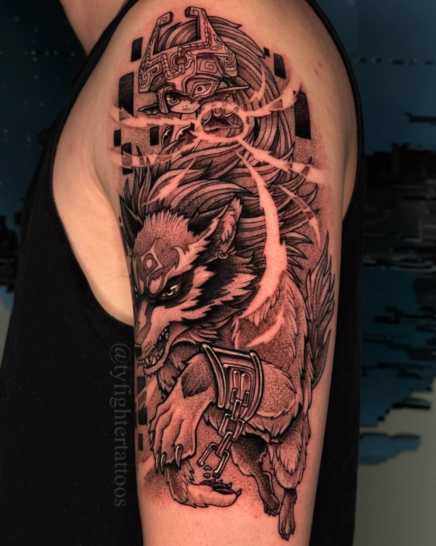 Tattoo by @tyfightertattoos — black_and_grey, realism