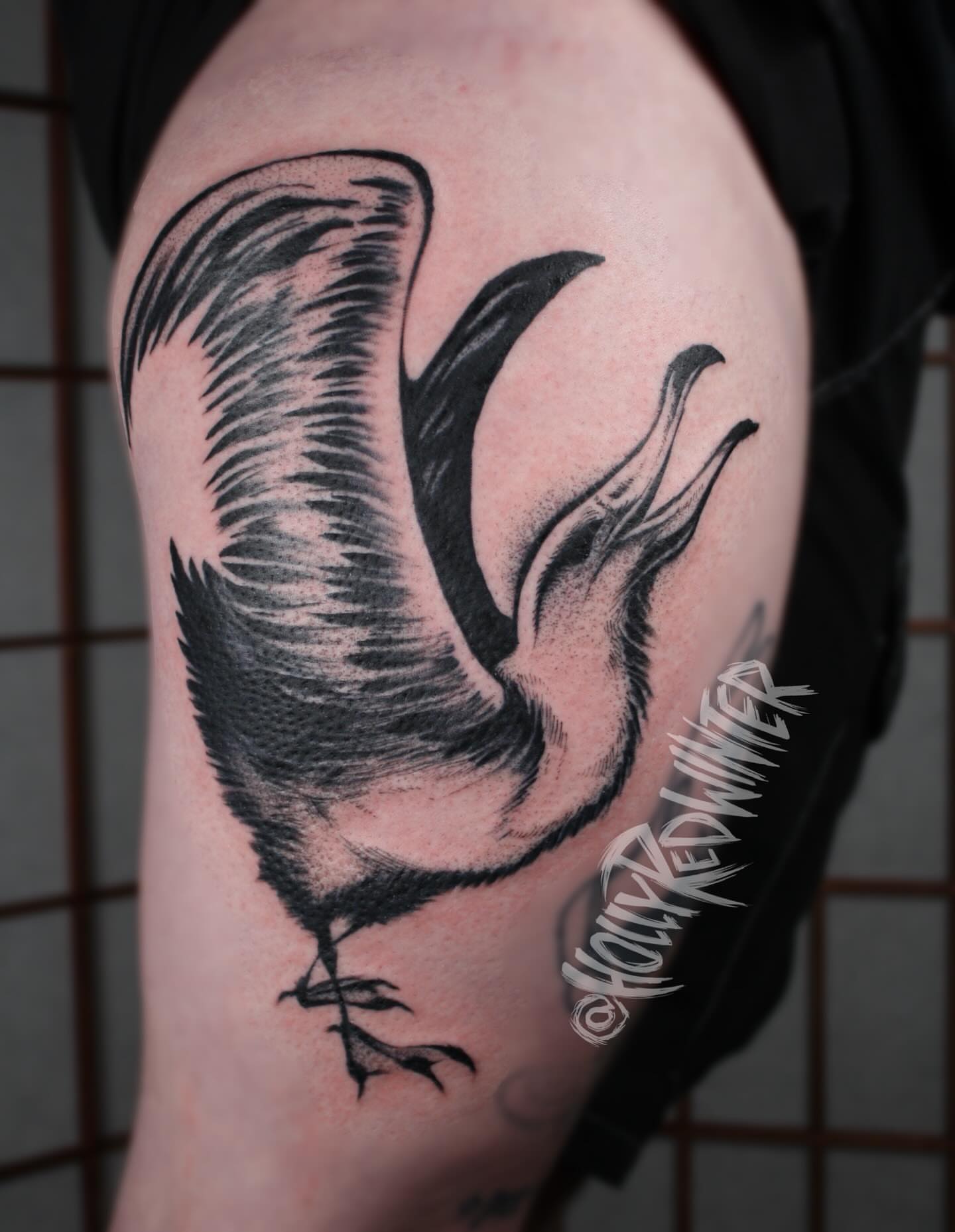 Tattoo by @hollyredwinter — dotwork, black_and_grey