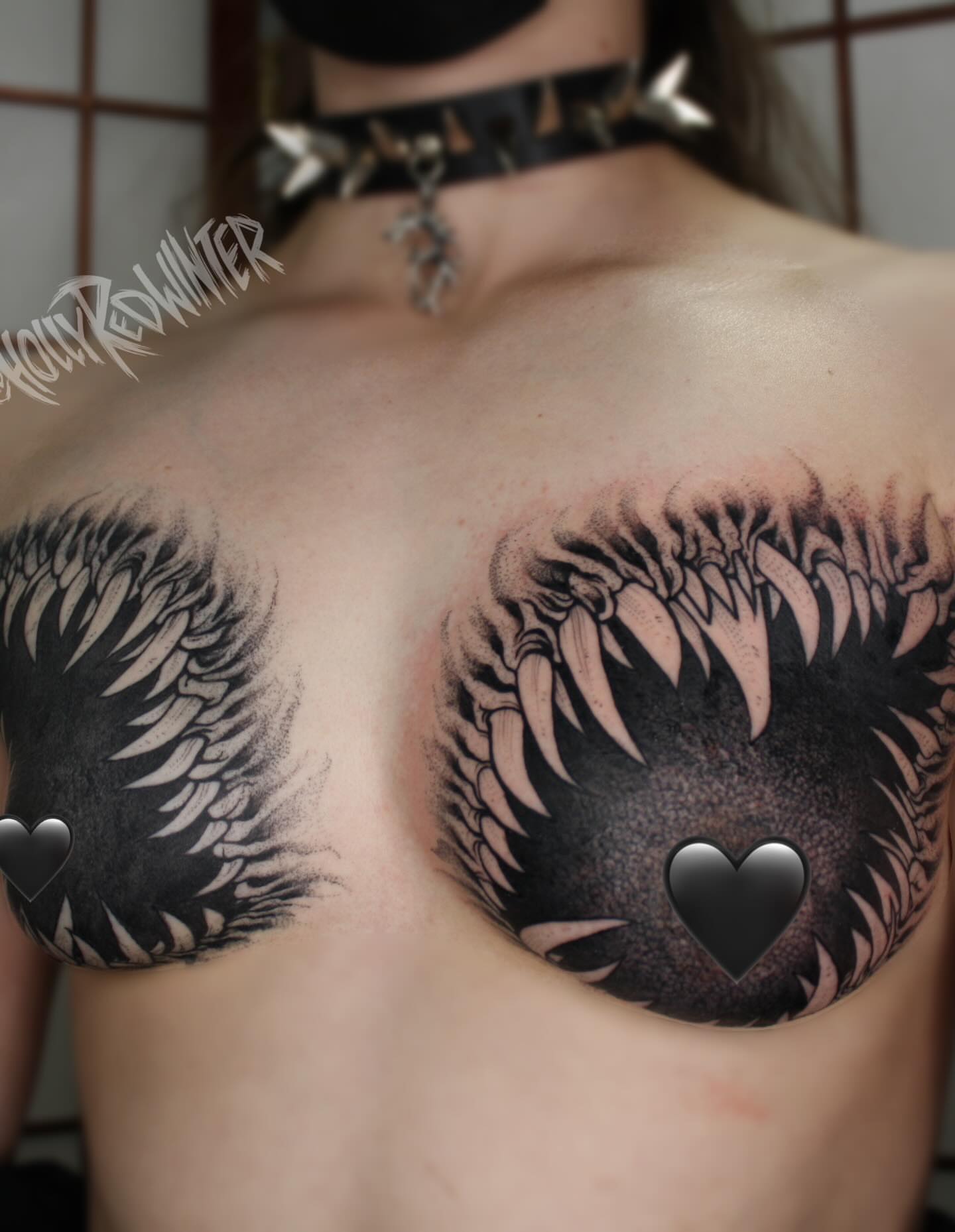 Tattoo by @hollyredwinter — black_and_grey