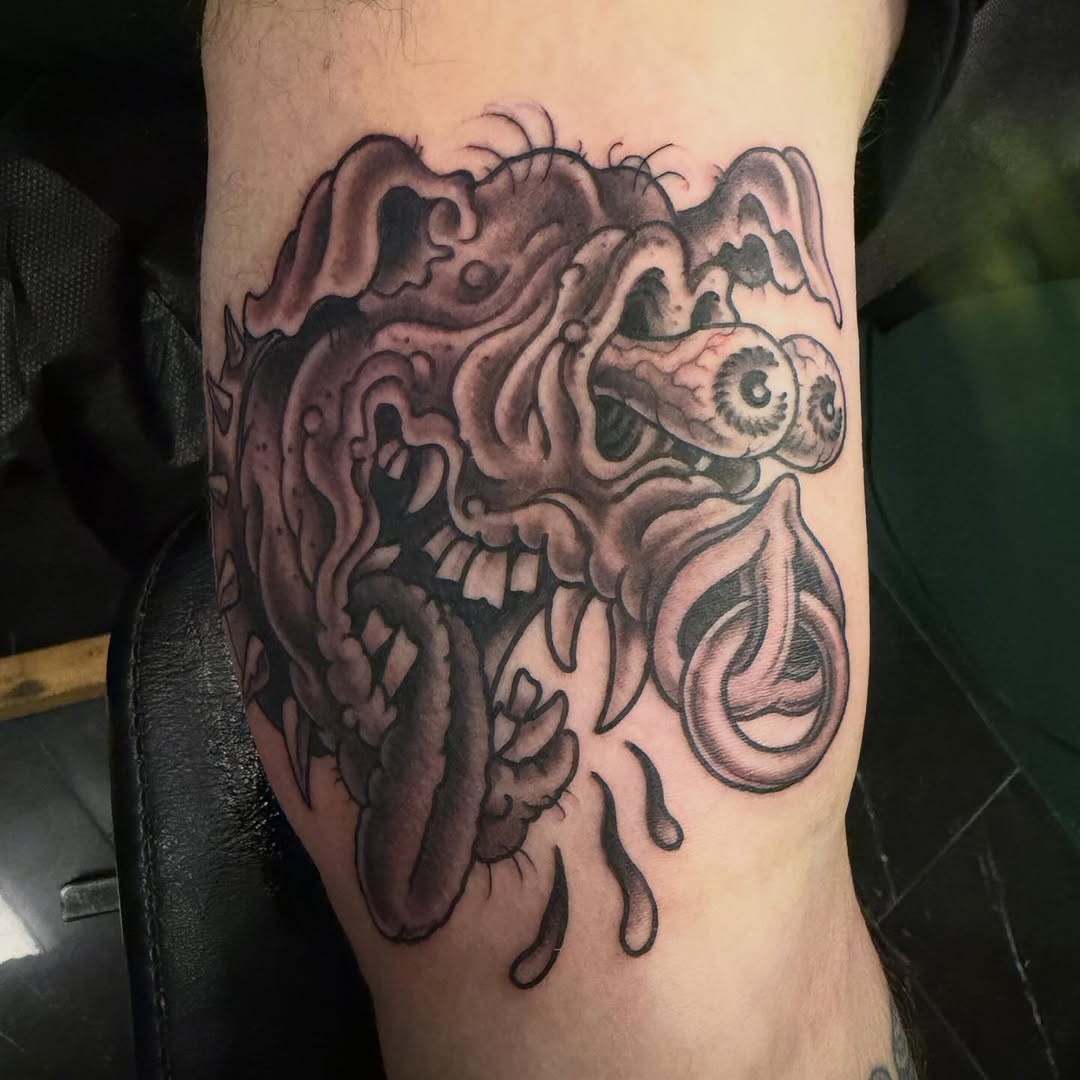 Tattoo by @adamwarmerdam — black_and_grey, ignorant