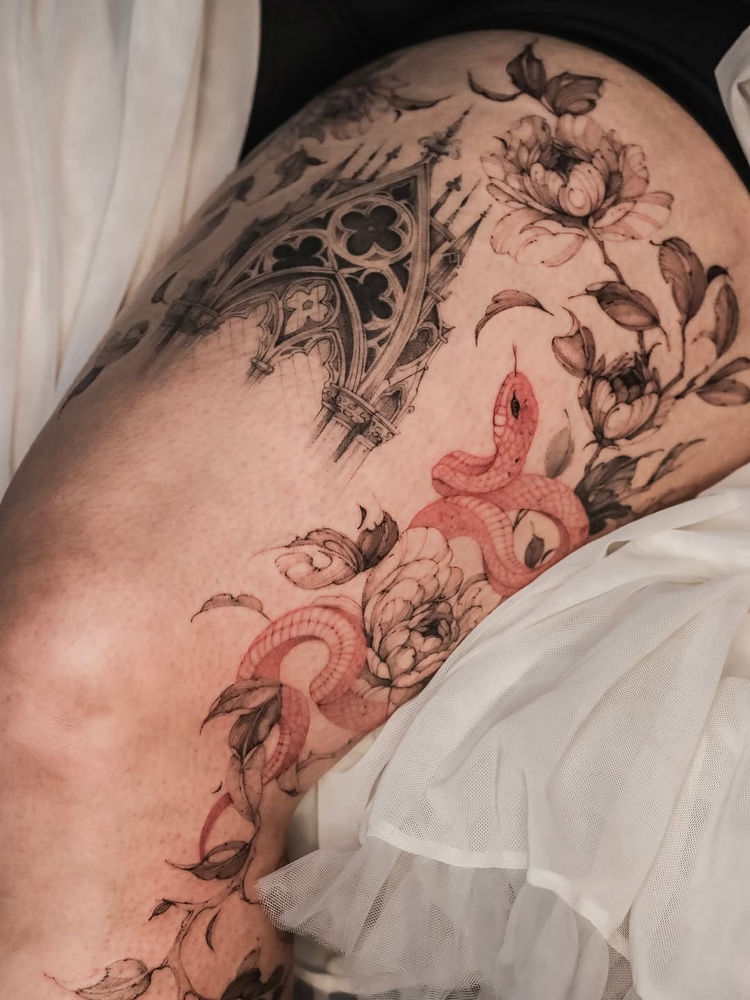 Tattoo by @merry_tattoo — realism, black_and_grey