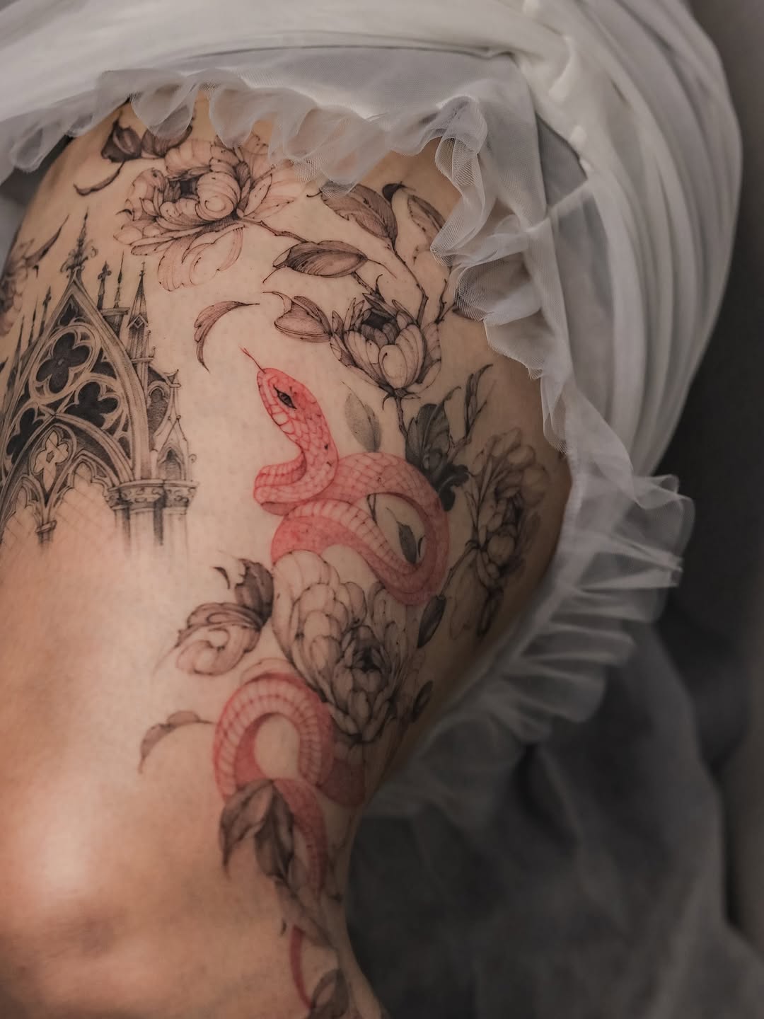 Tattoo by @merry_tattoo — realism, black_and_grey