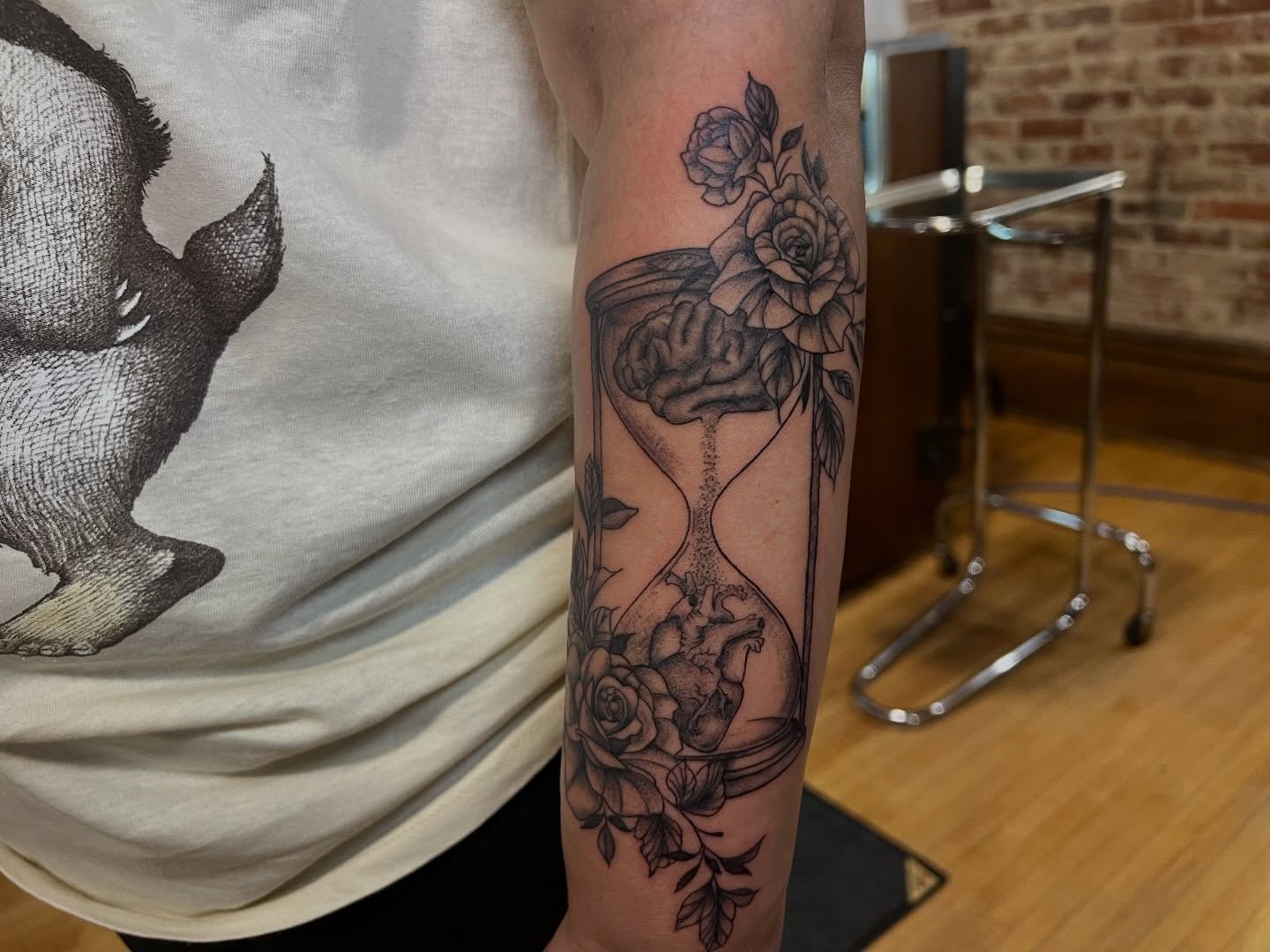 Tattoo by @bearthedemo — black_and_grey