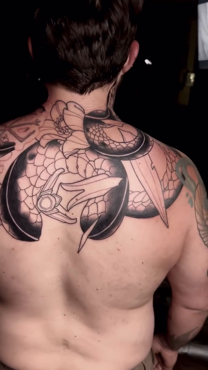 Tattoo by @brandonbadluck — japanese_irezumi, blackwork