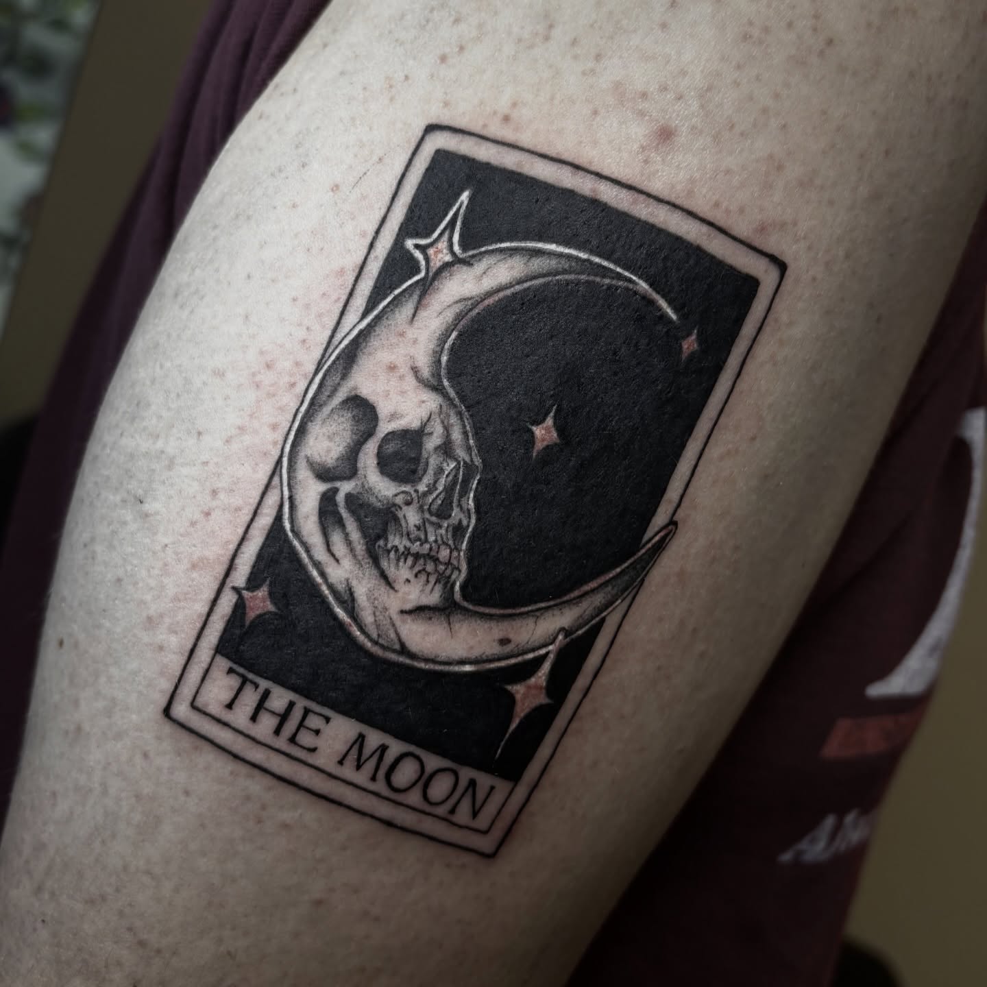 The moon dark realism tattoo on the forearm by Love 🥀 222