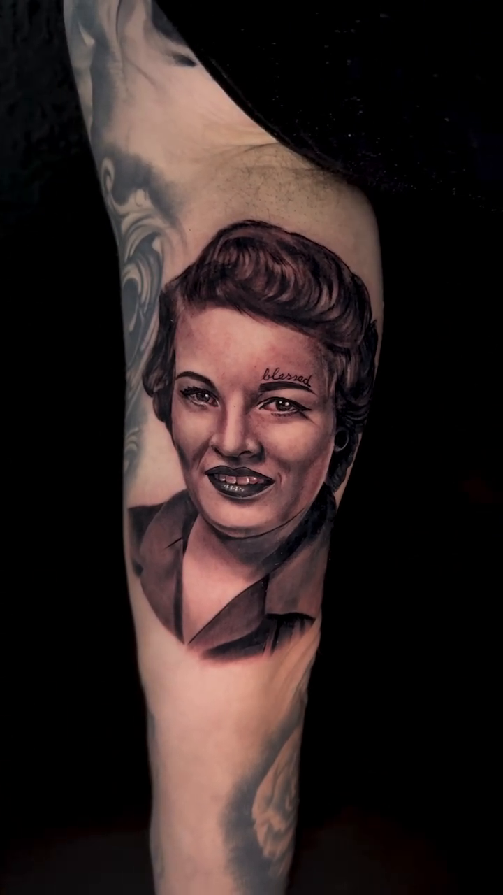 Tattoo by @consciouschildtattoo — realism, black_and_grey