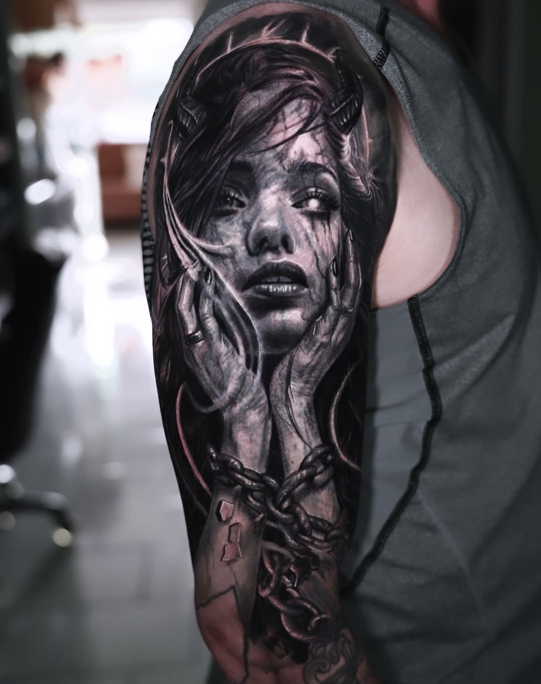 Tattoo by @xxtattoochrisxx — realism, dark_realism
