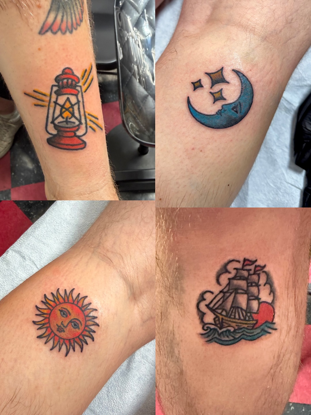 Lighthouse American traditional tattoo on the forearm by Patrick Miller, Huber Heights, Ohio