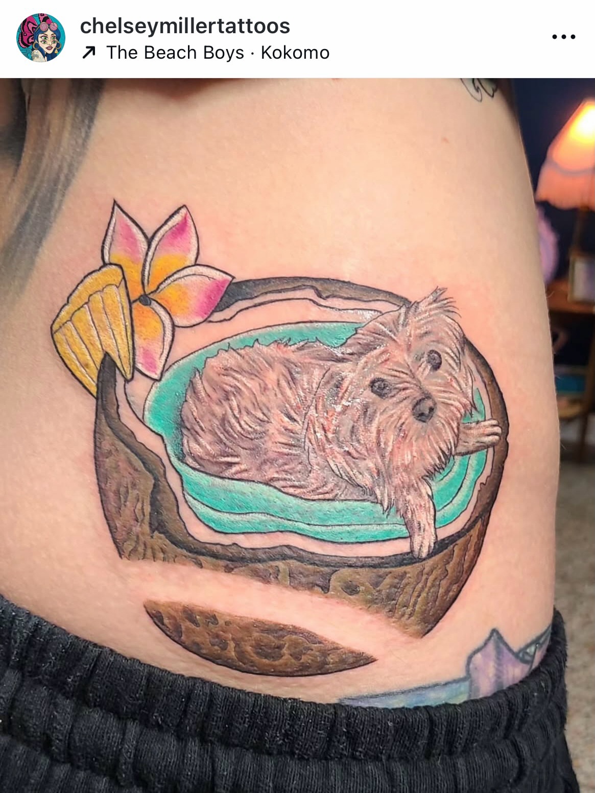 Dog in bathtub realism tattoo on the thigh by ๐๐ฒ๐ต๐ ๐๐ช๐พ๐ป๐ฒ๐ต๐ช ๐ฃ๐ช๐ฝ๐ฝ๐ธ๐ธ๐ผ