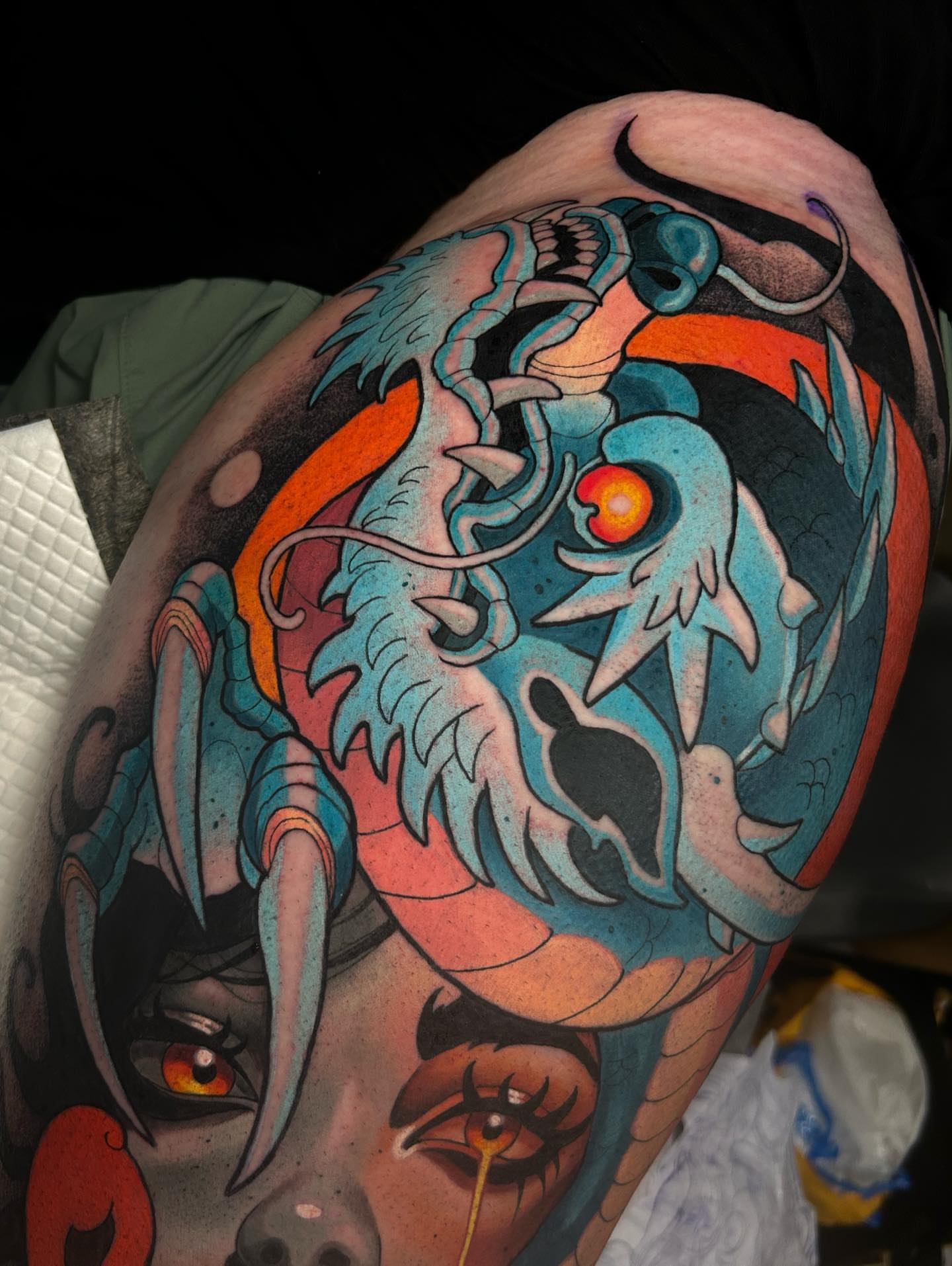Tattoo by @teamrockettattoo — new_school, illustrative
