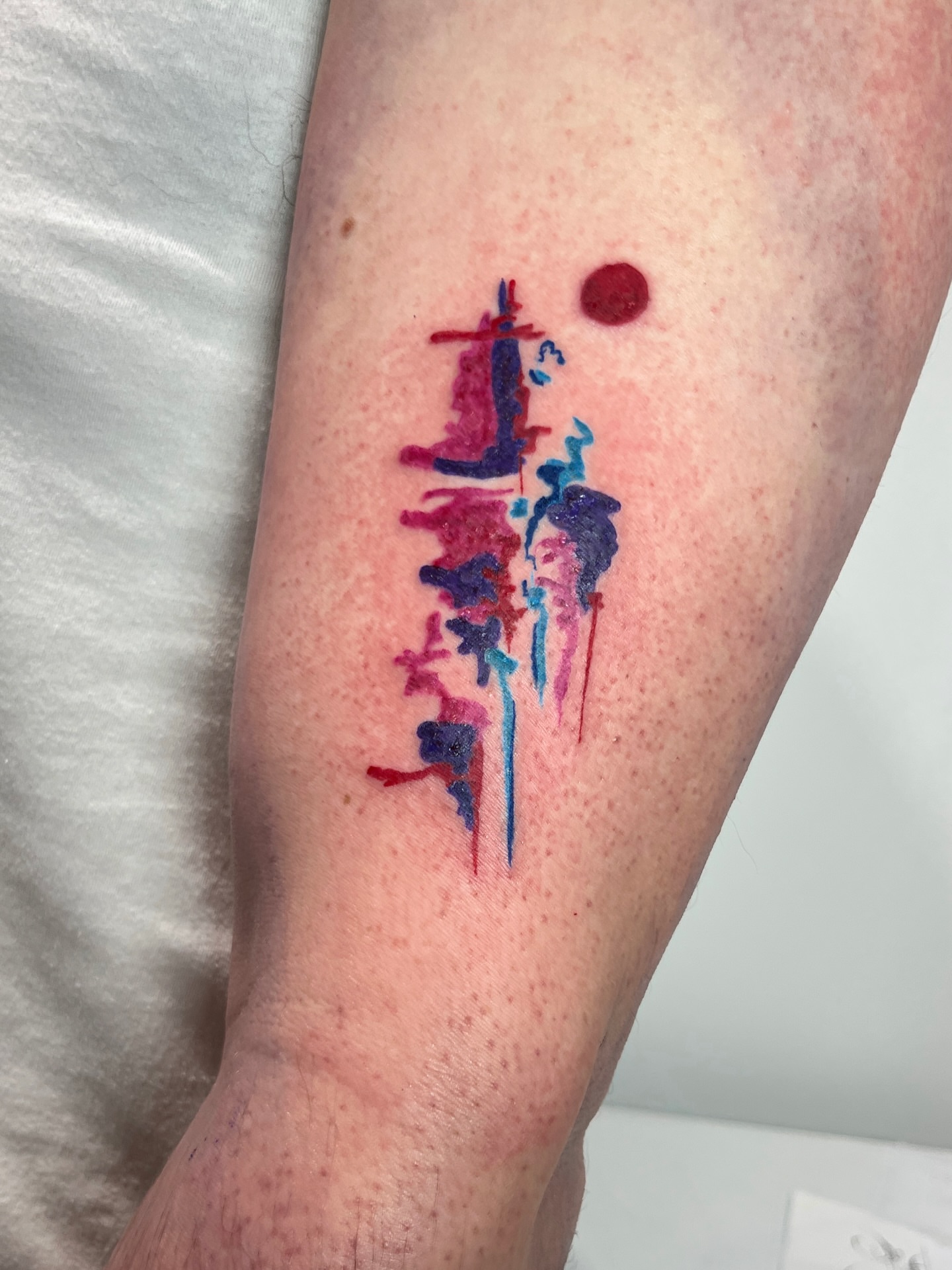 Tattoo by @sketchesonskin — watercolor