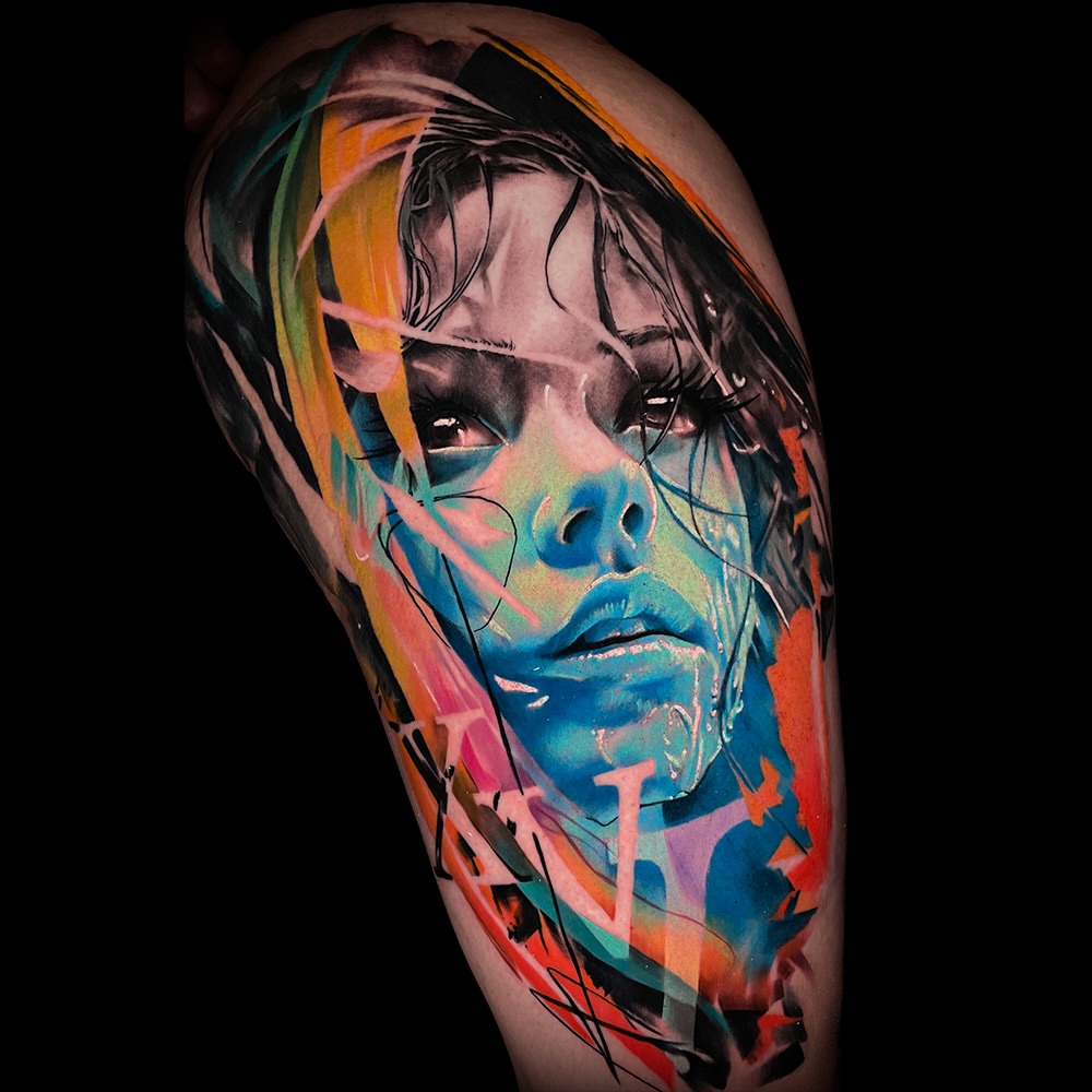 Tattoo by @molinatattoo — realism, dotwork