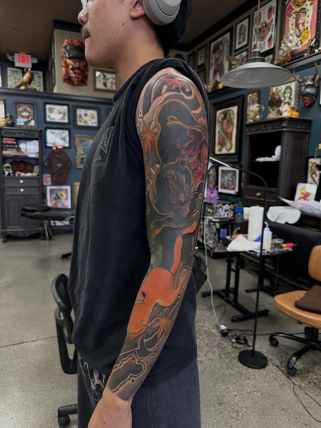 Tattoo by @shawn_tattoo — japanese_irezumi, black_and_grey