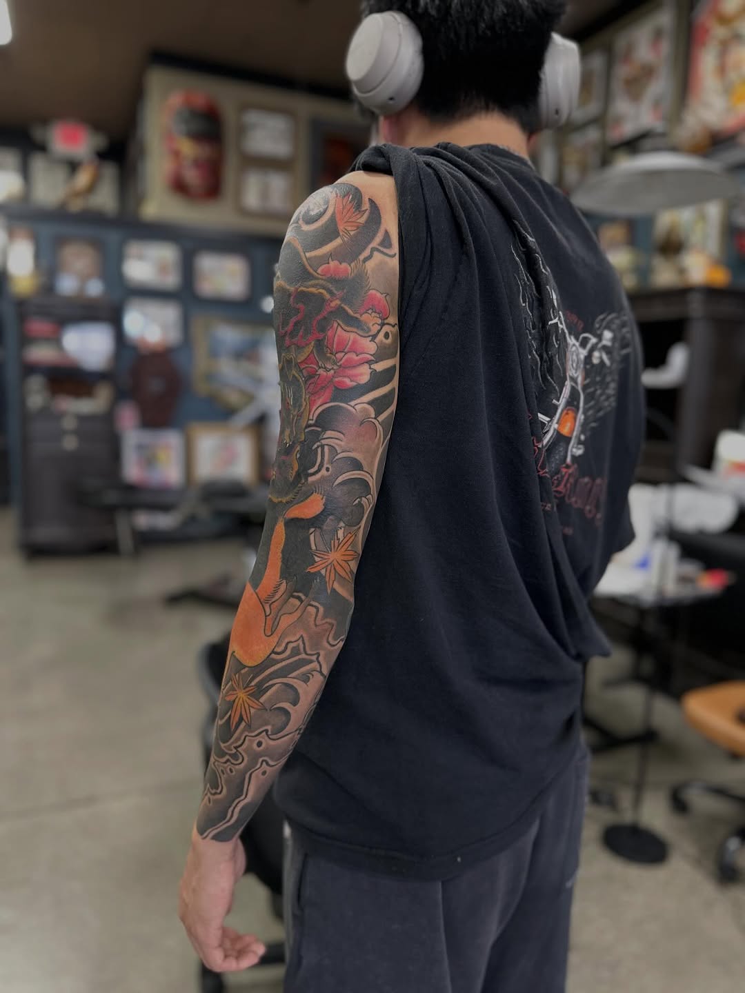 Tattoo by @shawn_tattoo — japanese_irezumi, black_and_grey