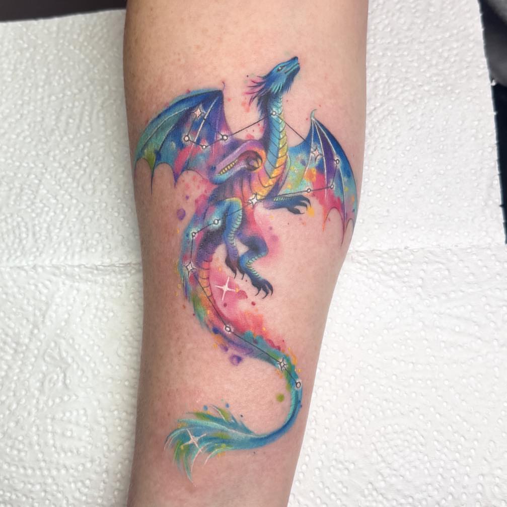 Tattoo by @beccasuetattoo — watercolor