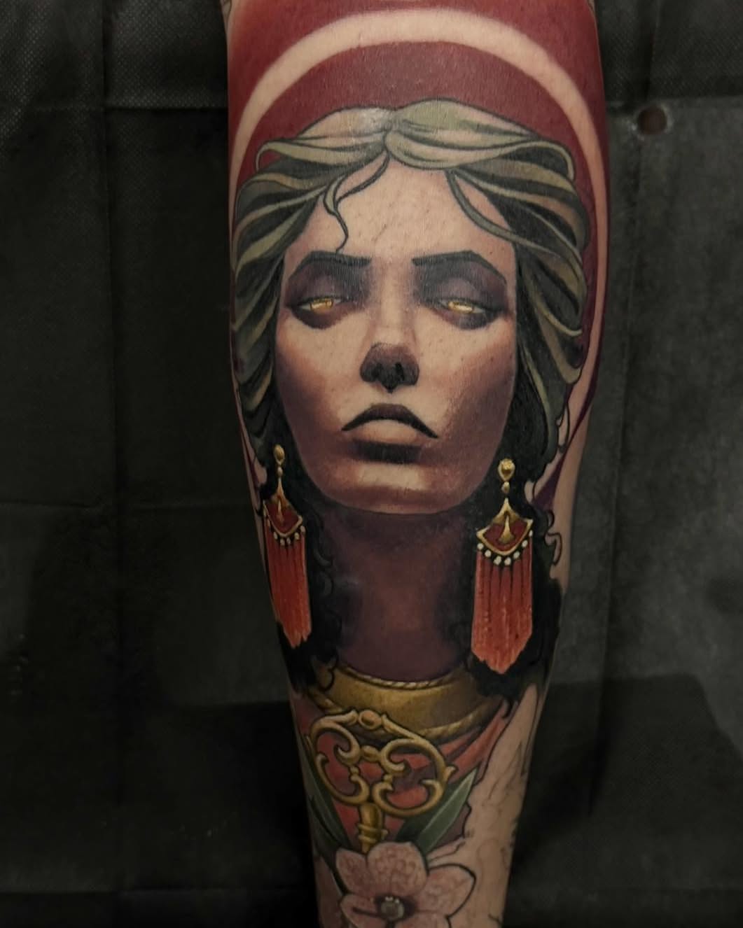 Tattoo by @artbyharper — american_traditional, realism