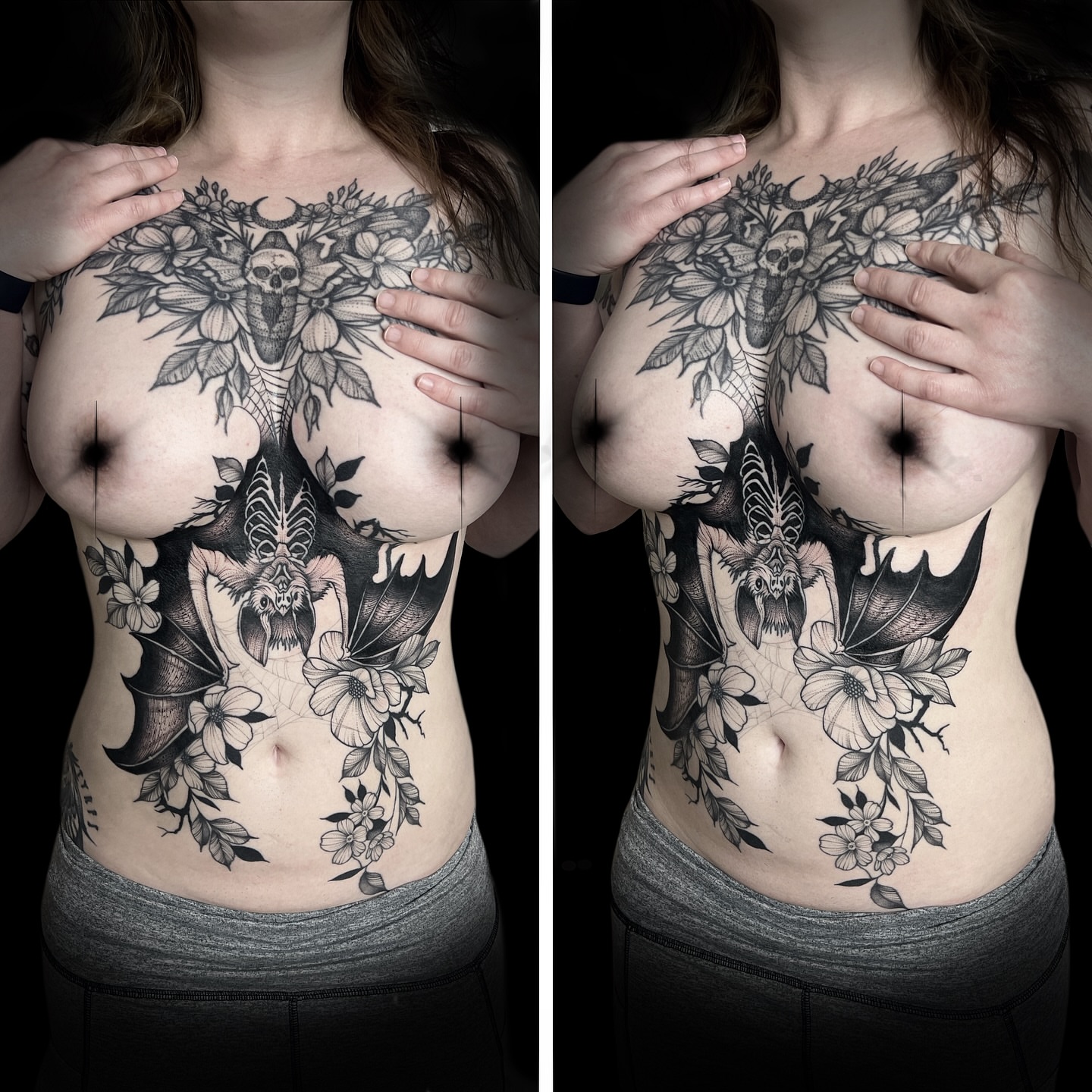 Tattoo by @finelineperception — black_and_grey, neo_traditional