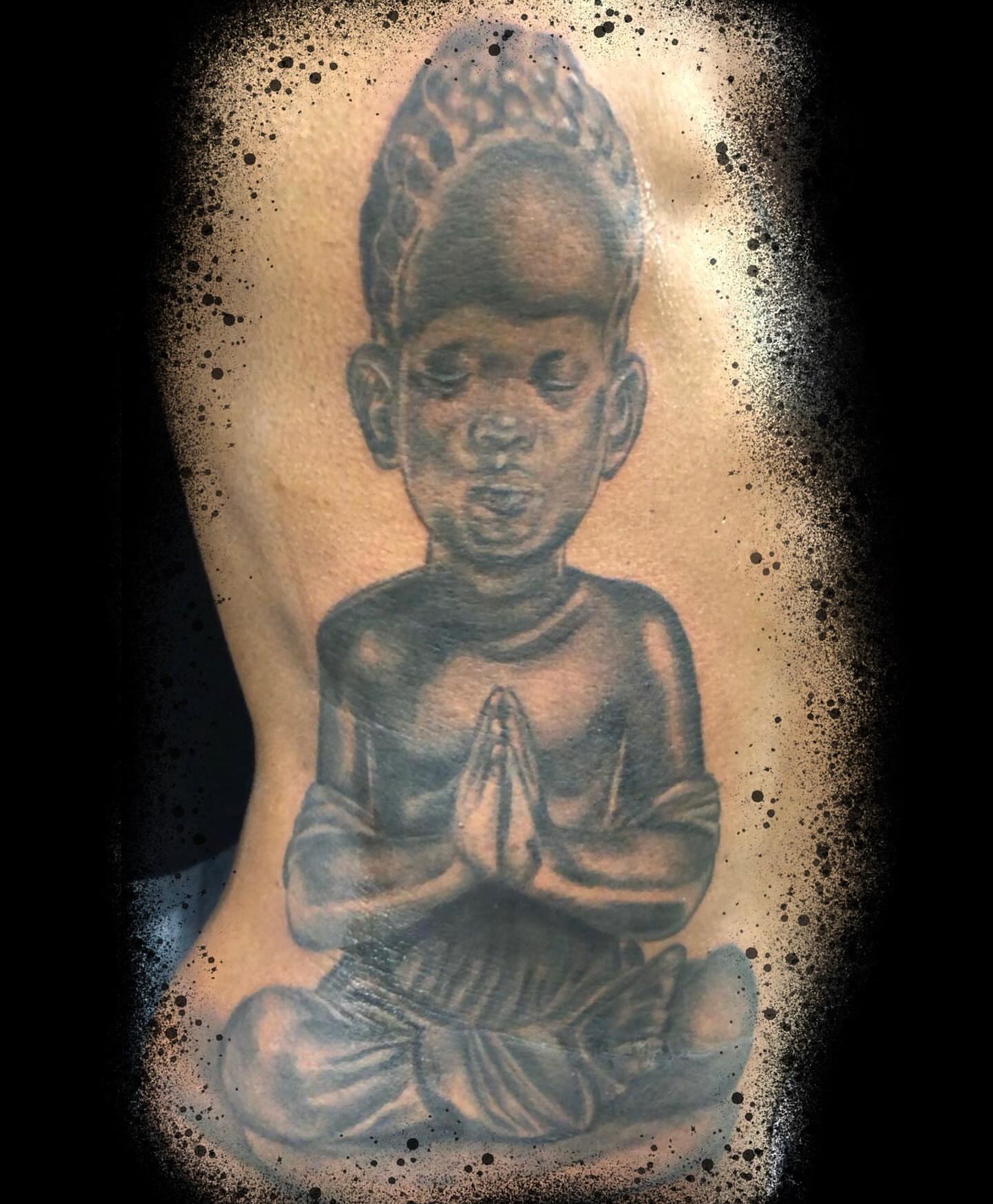 Tattoo by @moving_muralsart — black_and_grey