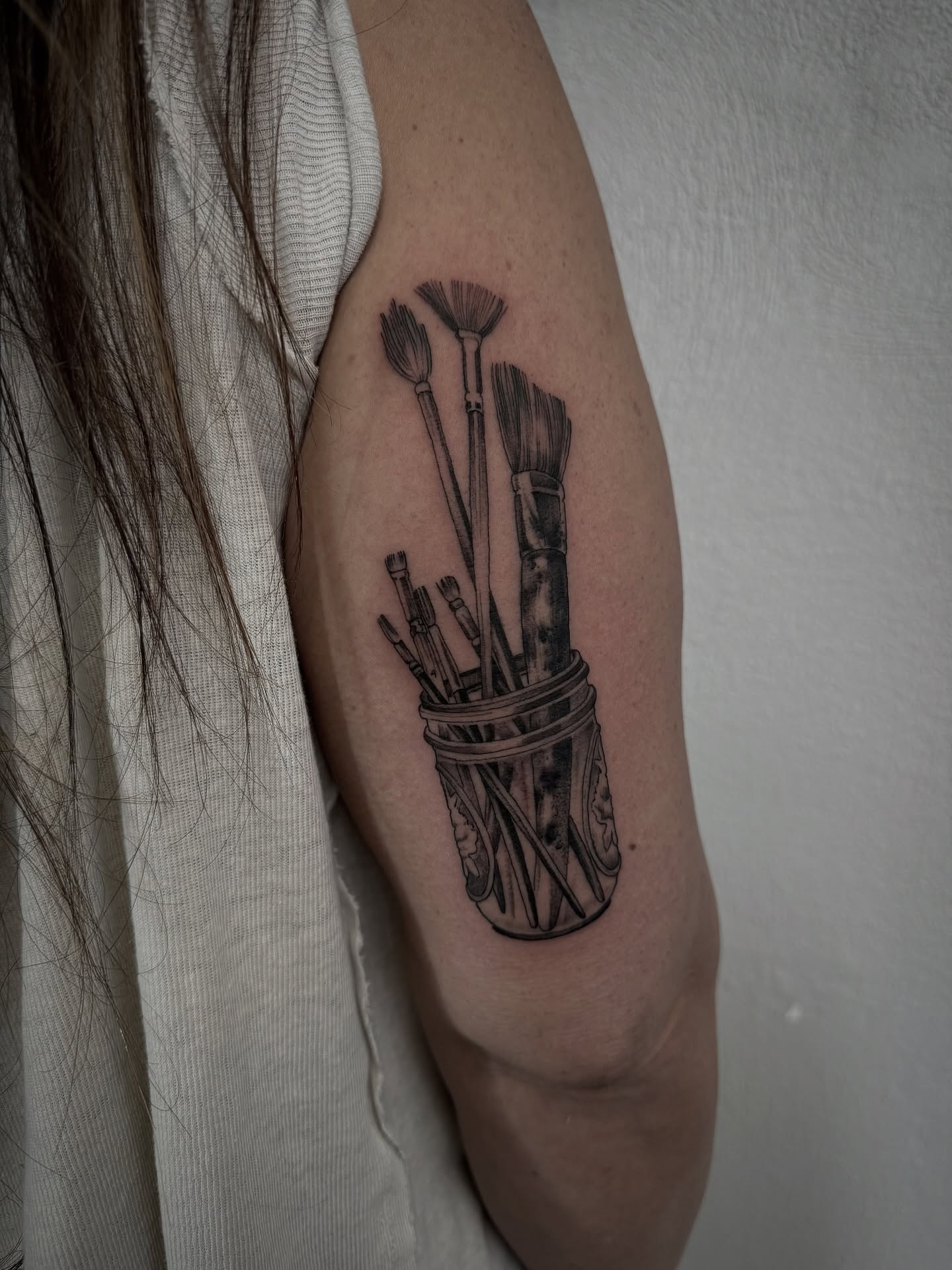 Tattoo by @tattoosbygina — black_and_grey