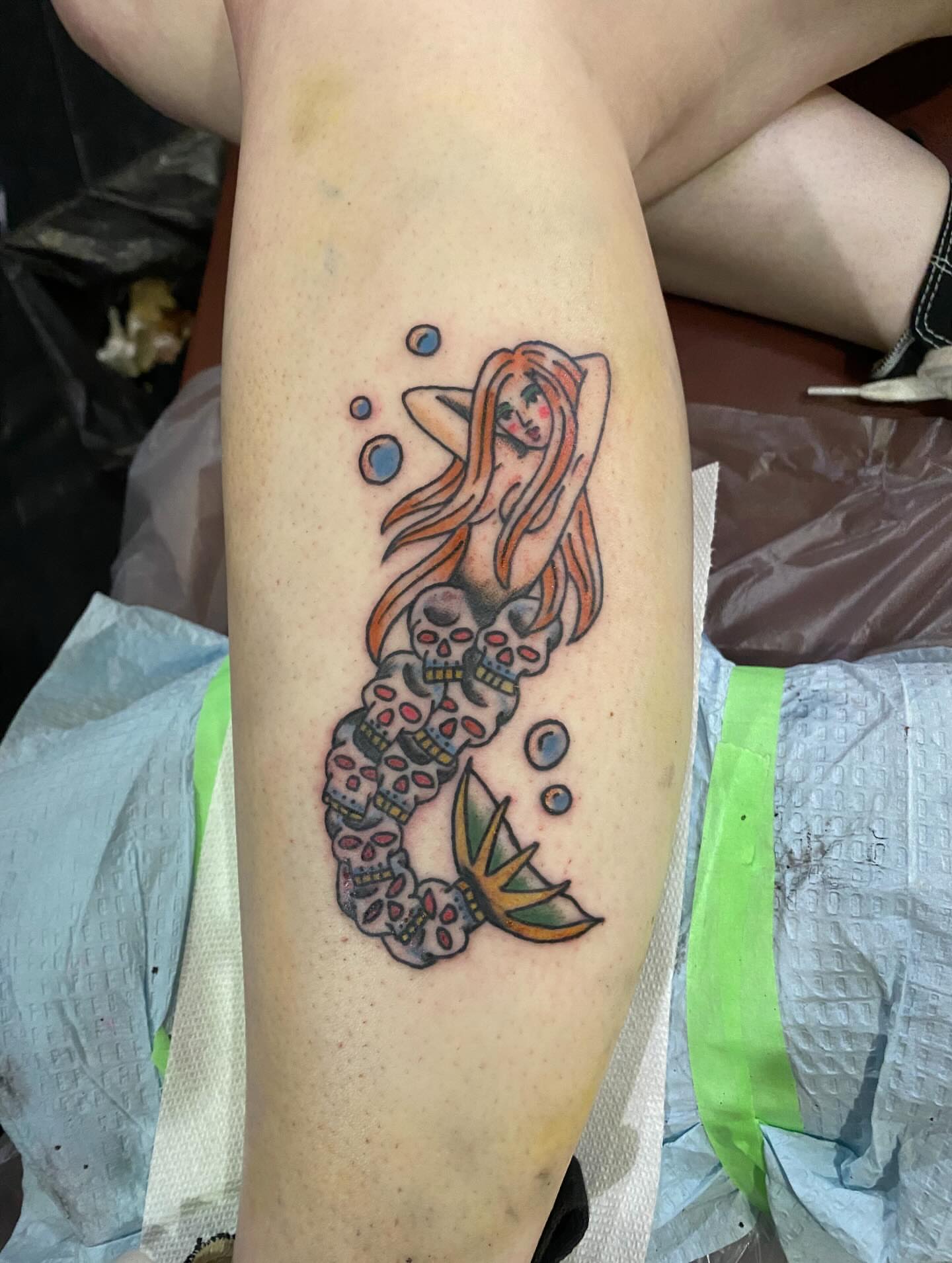 Tattoo by @melonmyerstattoos — american_traditional, dotwork