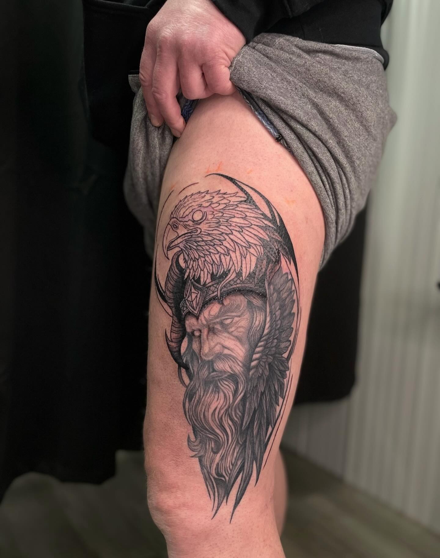 Tattoo by @artbyjessieb — black_and_grey, realism