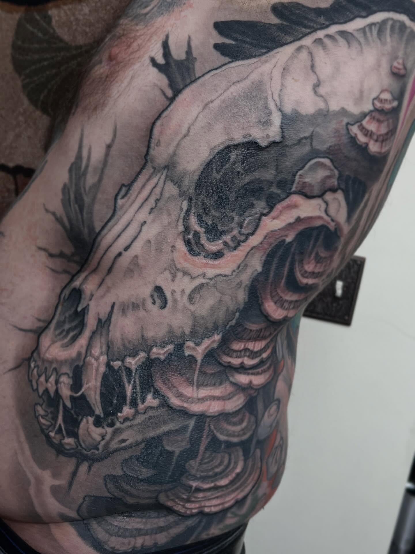Tattoo by @evanmakesart — realism, dark_realism